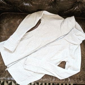 lululemon athletica Light Gray Bomber Jacket